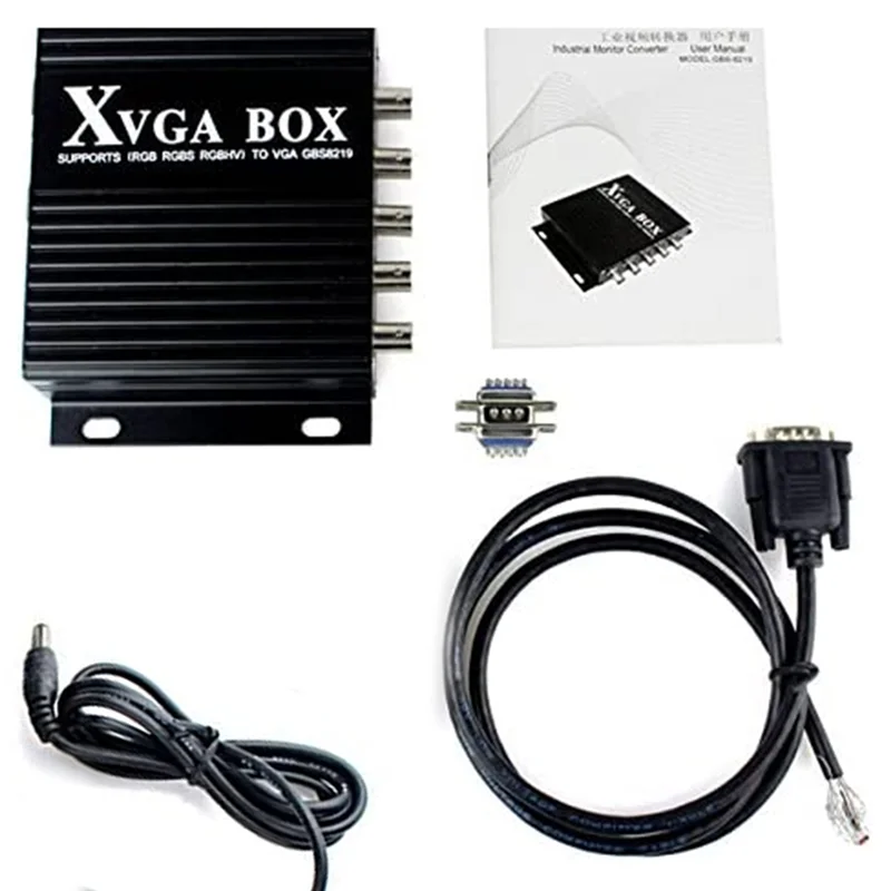 XVGA Box RGB RGBS MDA CGA EGA в VGA промышленный монитор видеоконвертер GBS-8219 промышленный монитор конвертер US вилка