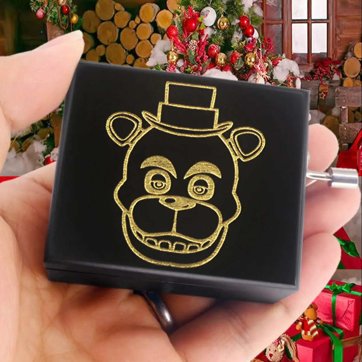 

SOFTALK Bohemian Rhapsody Black Mirror Hand operated Solid Wood Music Box Birthday, Christmas, Valentine's Day Gift