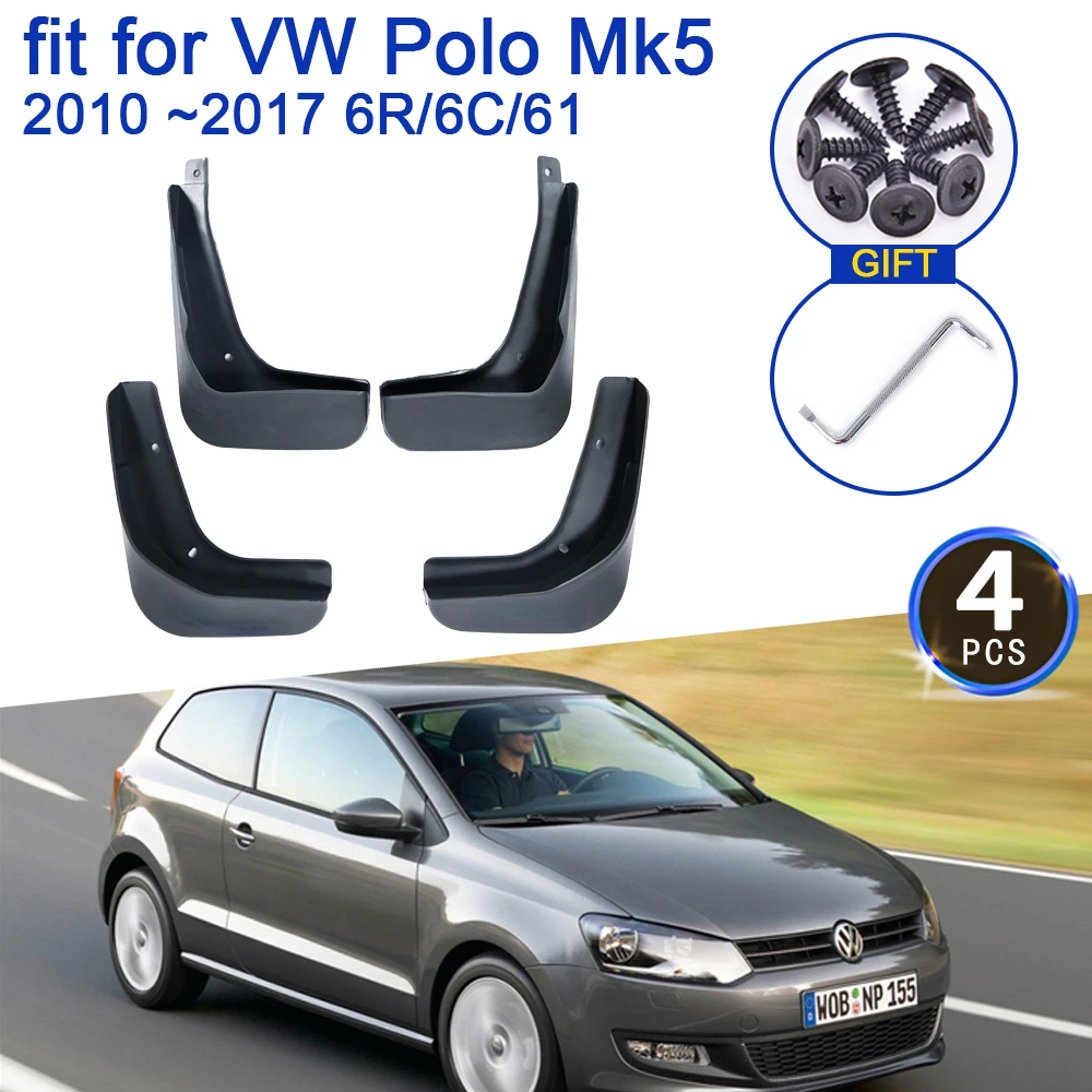 Для Volkswagen VW Polo Mk5 2010 2011 2012 2013 2014 2015 2016 2017 6R 6C 61 Брызговики Запчасти для крыла |