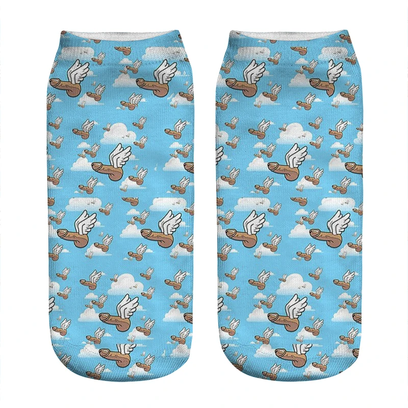 

Женские носки кавайные забавные носки с принтом пениса ангела женские носки Харадзюку счастливые забавные новые милые подарочные носки для девочек для женщин