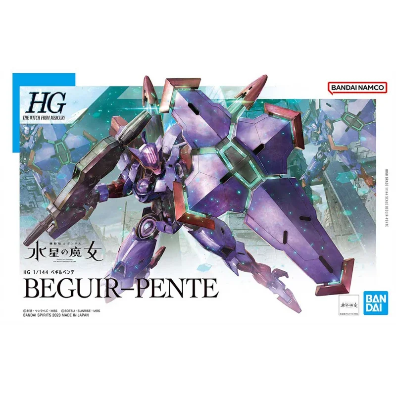 Фото Оригинальная аниме-модель Bandai GUNDAM HG1/144 The Witch From Mercury BEGUIR-PENTE, коллекционные игрушки, подарки для детей №2
