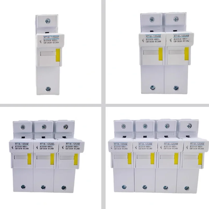 RT18-125AM 1P RT18-125A основание предохранителя рельсовый сердечник 22*58 RT18 RT14 690 В @ 22X58 GB13539