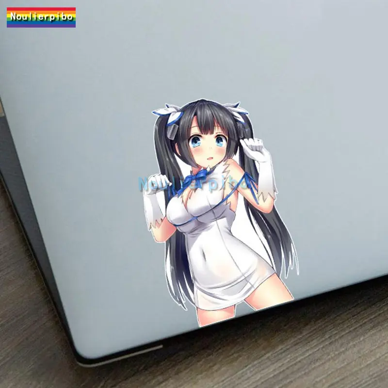 Милые автомобильные наклейки с аниме девушкой, DanMachi-Hestia, виниловые аксессуары для мотоциклетного бампера, внедорожника, троллейки из ПВХ
