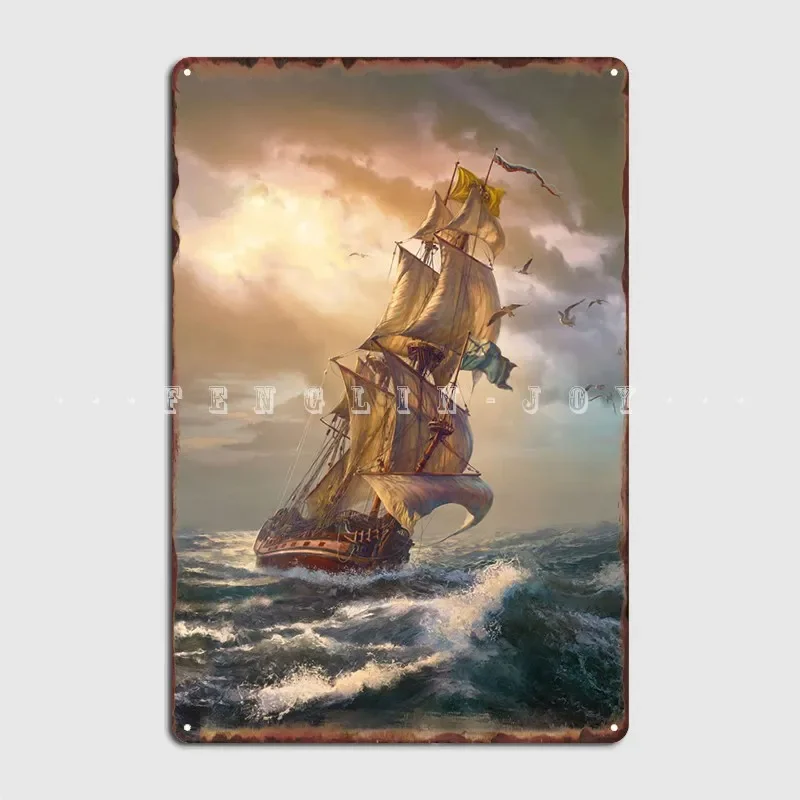 Царьский фригат металлическая вывеска клуб дом паб гараж винтажная живопись