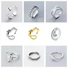 Женское регулируемое кольцо из серебра 925 пробы, с фианитом