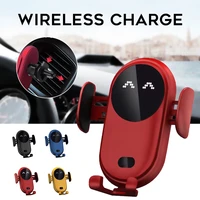 s11 qi automatic clamping 10w wireless charger car phone holder smart infrared sensor air vent mount mobile phone stand holder
