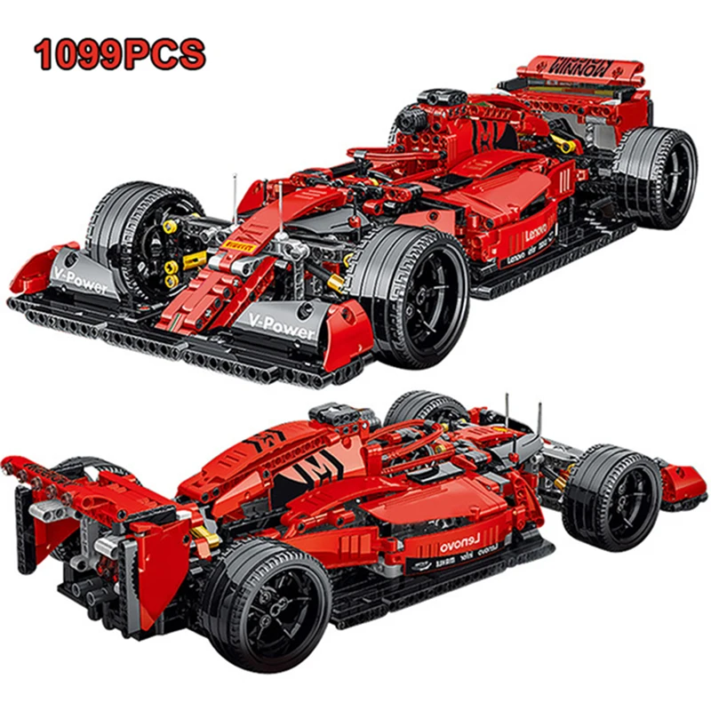 

1099PCS Technical Kids MOC F1 Formula Sport Car Building Blocks Racing Vehicle Bricks Toys Gift for Boy Friend