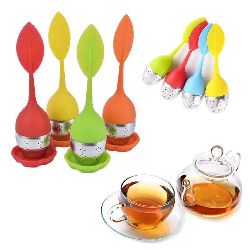 

1 шт., Силиконовый Фильтр для чайного пакетика, в форме листьев