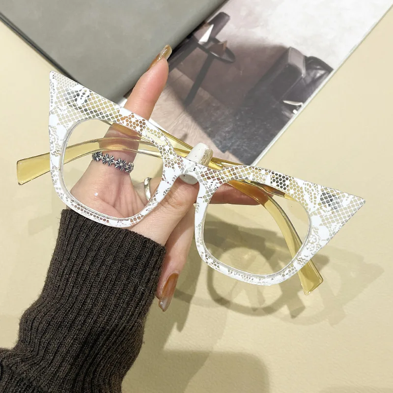 Женские модные ретро-очки кошачий глаз в сетку