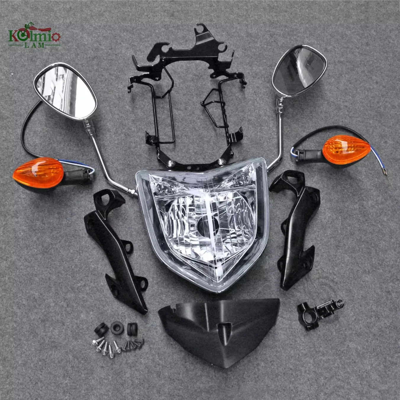 

Подходит для 2006 - 2015 Yamaha FZ1 N FZ1N комплект фар указатель поворота зеркальный Кронштейн инструмент лампа 2007 2008 2009 2010