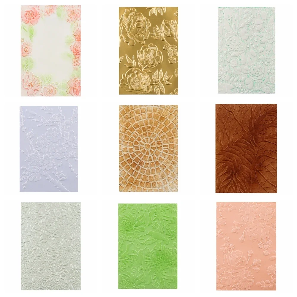 Папка с 3D тиснением гигантских деревьев мозаичная текстура разные цветы