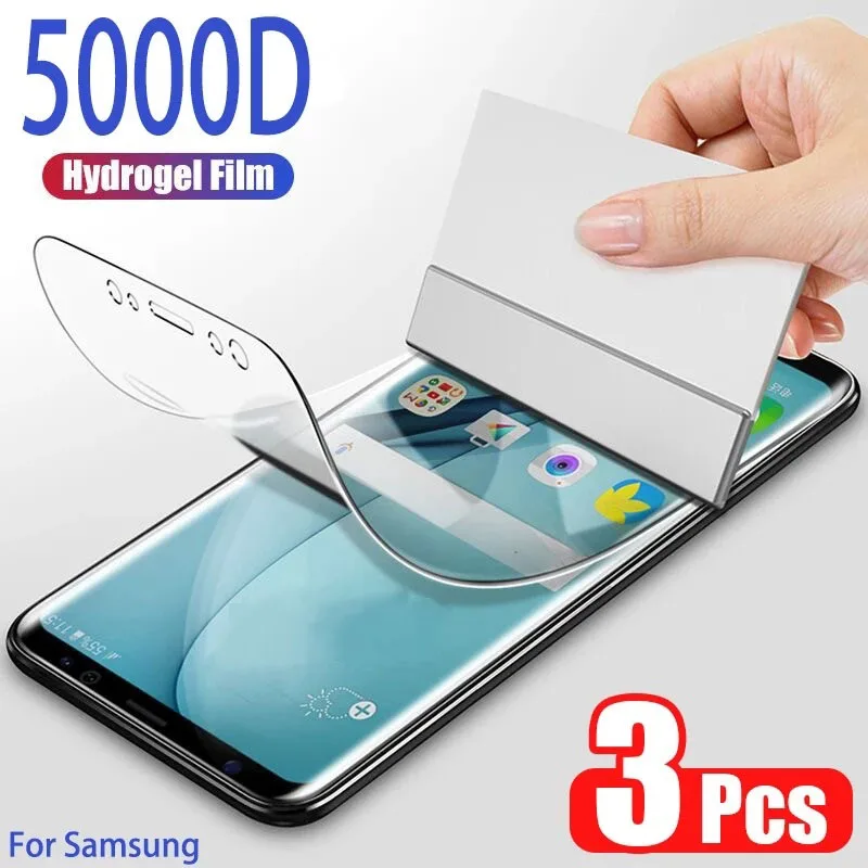 

3PCS HD Hydrogel Film on For Samsung Galaxy A5 A7 A9 J2 J3 J7 J8 2018 Film A6 A8 J4 J6 Plus 2018 Screen Protector Film Case