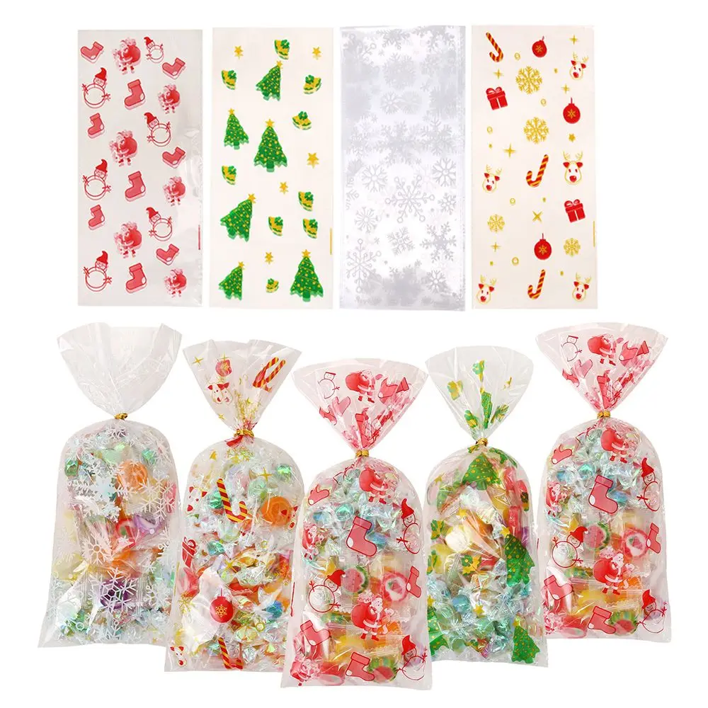 

50 шт., подставка для хранения печенья в виде Санта-Клауса, снеговика