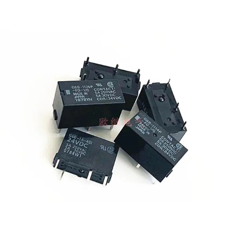 

Реле 24V G6M-1A G6M1A G6M 1A 24VDC DC24V 24V 5A 4PIN