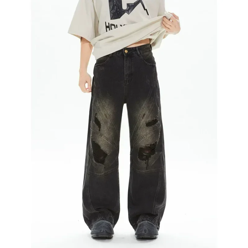 Американские ретро-джинсы с несколькими карманами для мужчин. Всесезонная