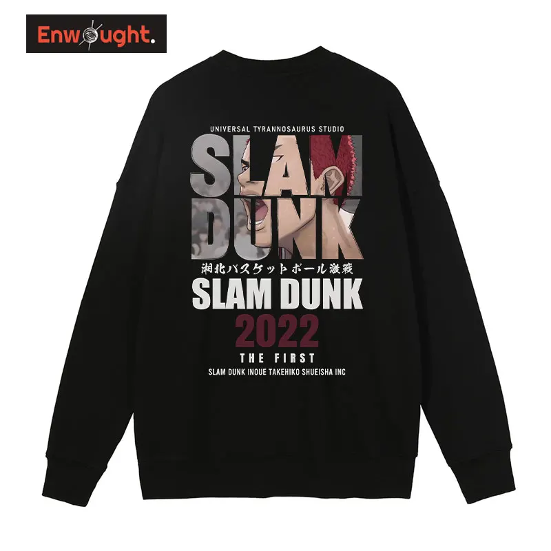 

Футболка мужская с длинным рукавом, свитшот с аниме Slam Dunk, уличная одежда в стиле Харадзюку, пуловер с принтом ханамичи и японской манги, y2k