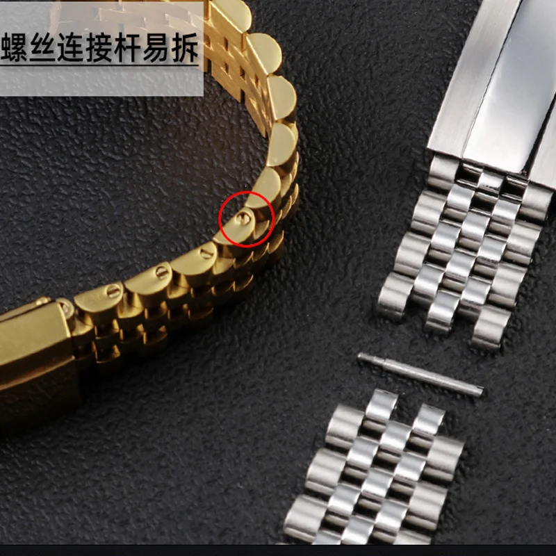 Waterproof strap for Rolex Greenwich Water Ghost series oyster type constant motion log strap men's fine steel bracelet 20mm