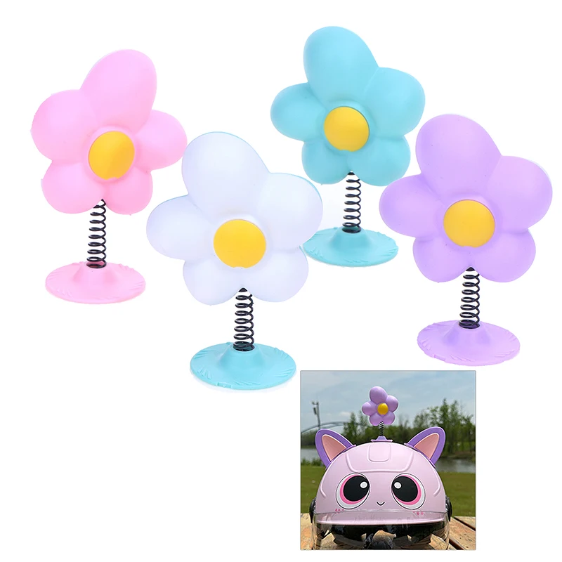 

1pcs Motorcycle Helmet sun flower Cute Electric Car Motocross Stickers Driving Styling Universal Helmet Decoration Accessories