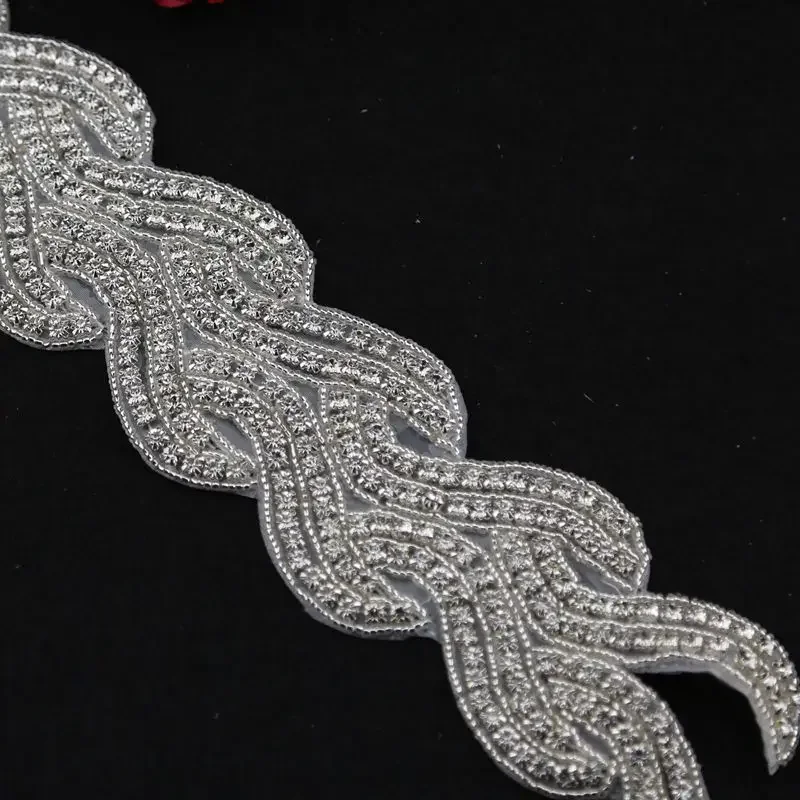 JLZXSY 1 ярд Хрустальная отделка стразы аппликация для глажки свадебная пояса