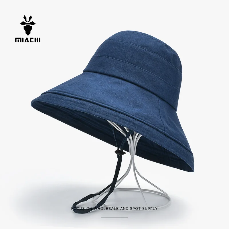 

Spring Women's Fisherman Cap Outdoor UV Protection UPF 50+ Sun Hat Bucket Hat Women's Panama Hat Summer Wide Brim Bob Hiking Cap