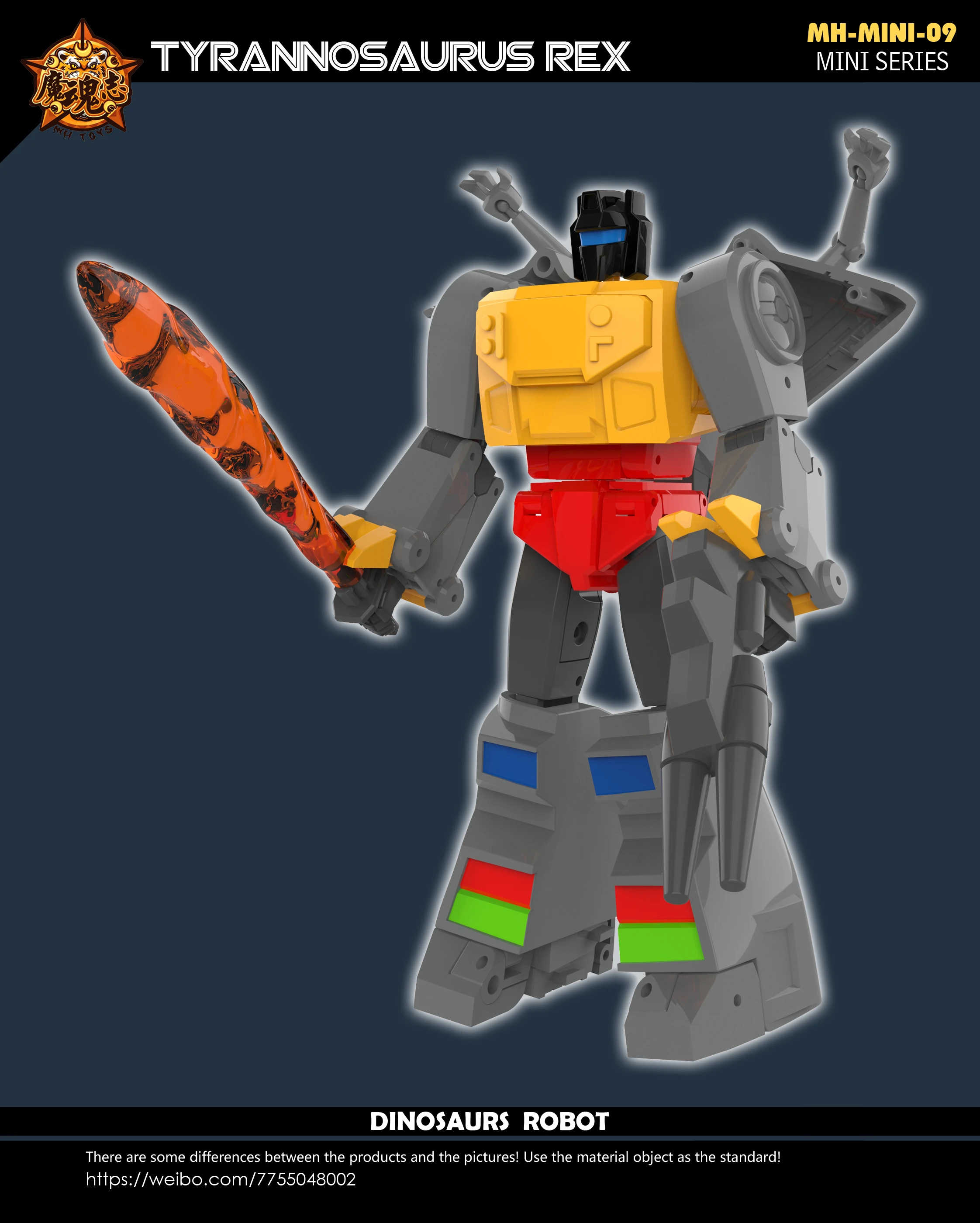 Фото В НАЛИЧИИ Трансформация MHZ TOYS MH-MINI-09 MINI-09B Grimlock 2.0 KO NA H44 Малая масштабная экшн-фигурка Модель игрушки №3