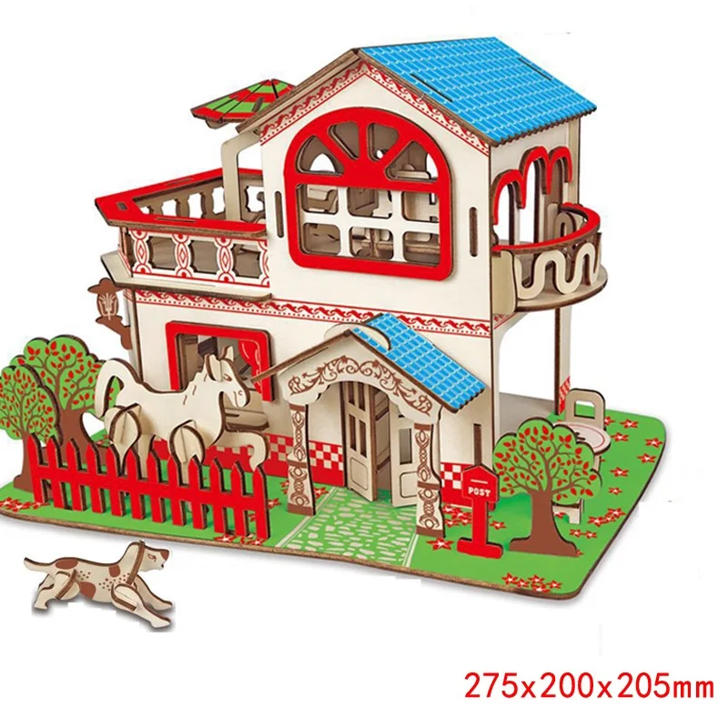 

Candice guo! Деревянная игрушка, 3D пазл, ручная работа, набор для сборки «сделай сам», милый Садовый дом принцессы, подарок на день рождения и Рождество, 1 шт.