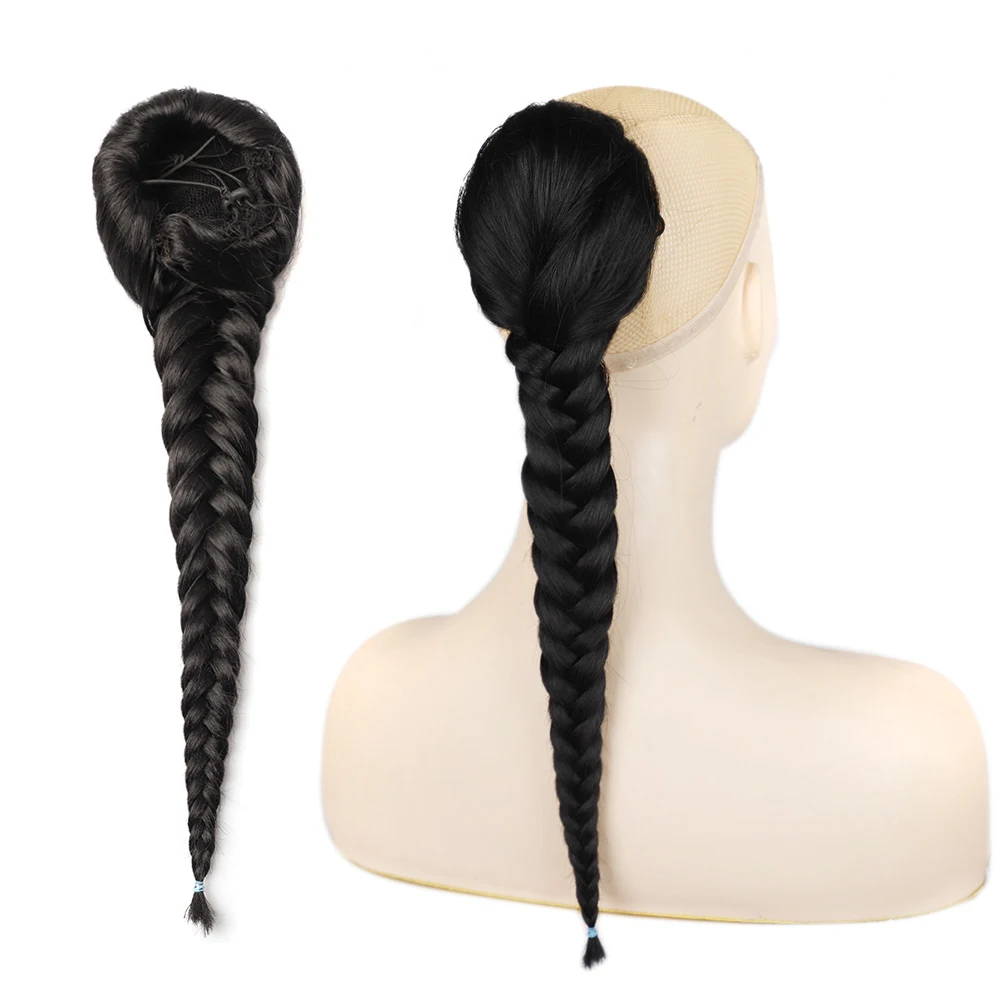 

Fishbone Drawstring Ponytail Synthetic Hair Braid Plaited Pony Tail Clip in Hair Extensions For Women