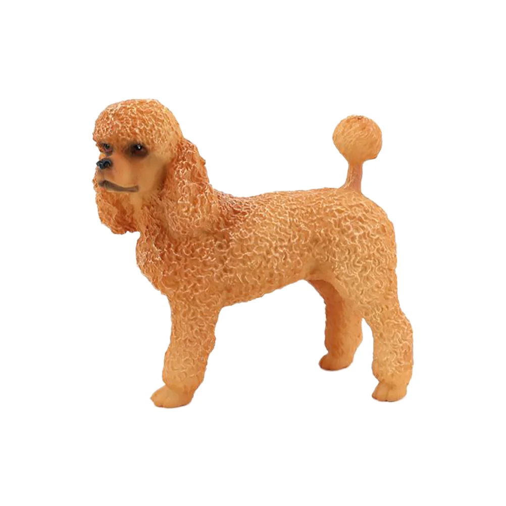 

Dog Figurine Puppy Tabletop Statue Animal Lifelike Figure Toy Animalscollectible Small Mini Sculpture Poodle Miniature Model