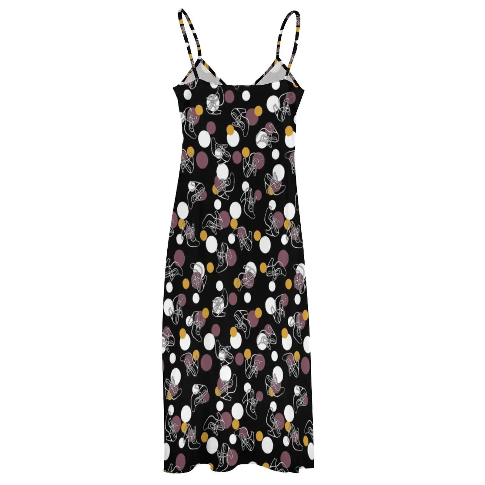 Платье без рукавов Fluevog Arbus Black/Burgundy/Ochre летние платья женское пляжное платье 2025