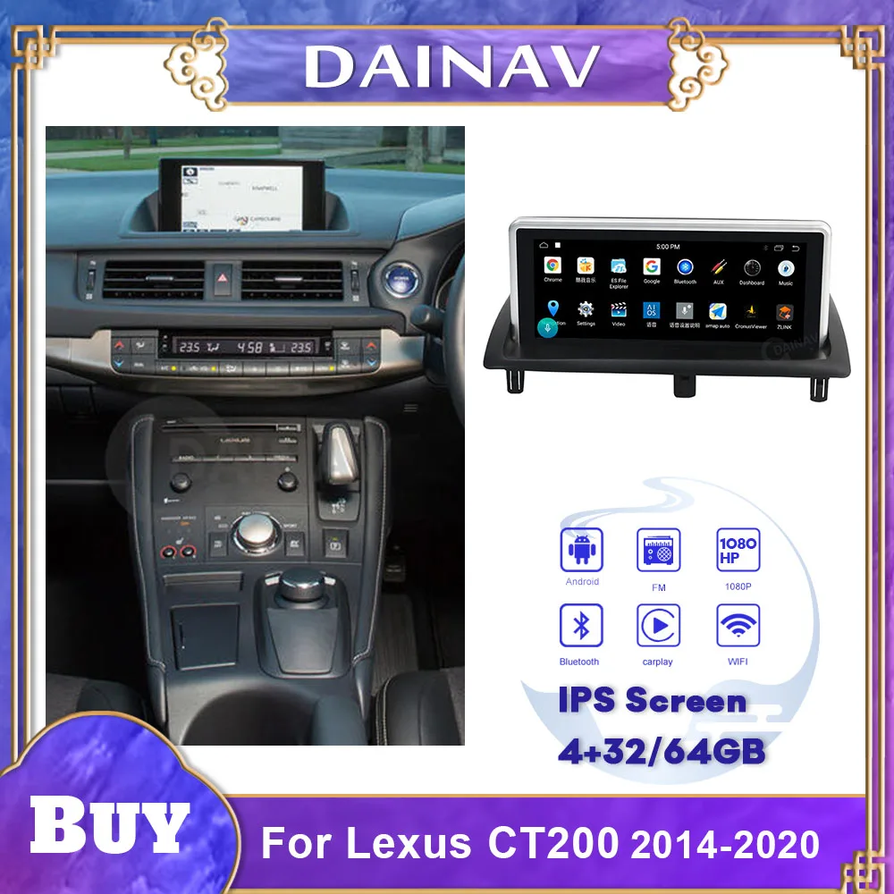 

Автомагнитола PX6, DVD-плеер, GPS-навигация для Lexus CT200 2014 2015 2016 2017 2018 2019 2020 2 Din, автомобильный стереоприемник, головное устройство
