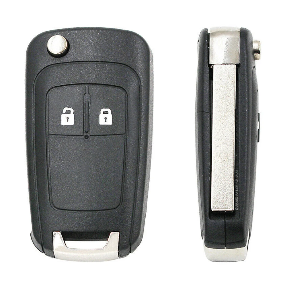

1pc 2-Button Folding Key Housing Replacement Folding Key Black ABS Fits For Opel Corsa E 2014-2016 For Opel Astra J 2010-2015