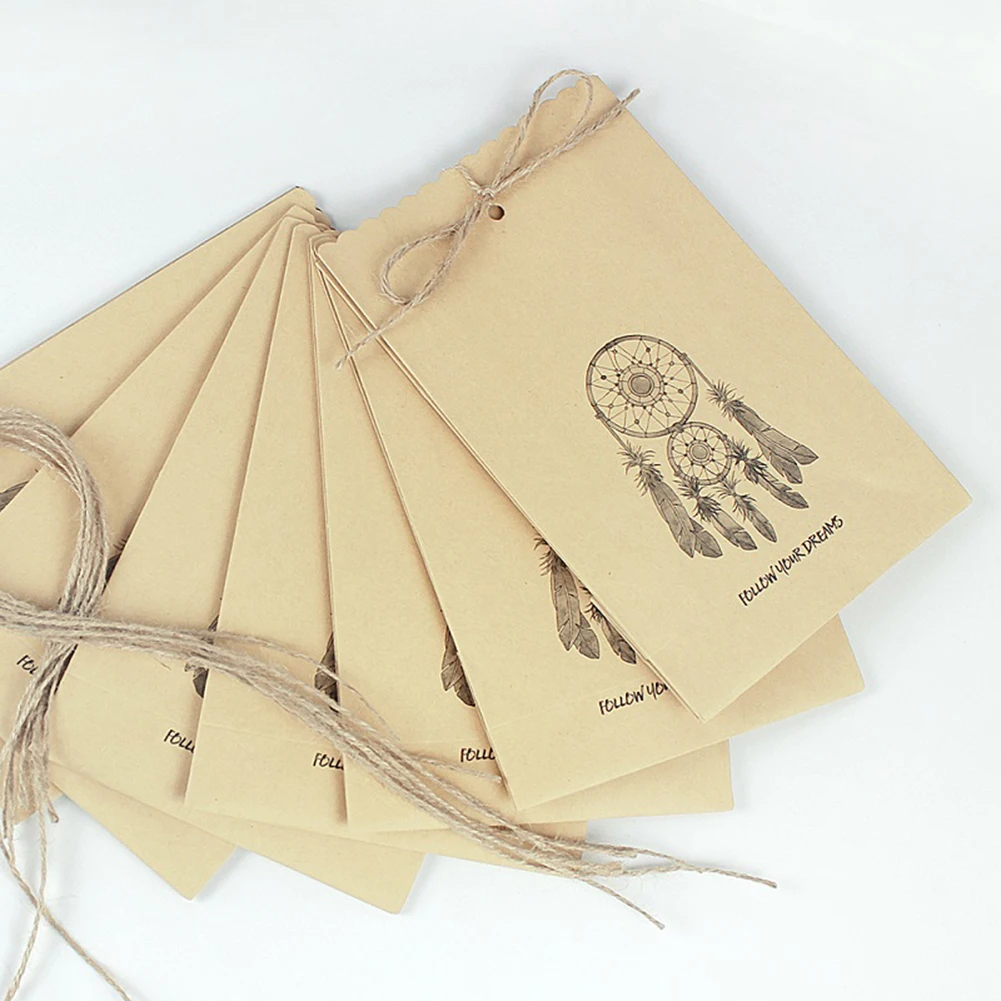 

Creative Birthday Favor Gift Bag Dream Catcher Pattern Kraft Paper Present Package Bag Wedding Party Supplies