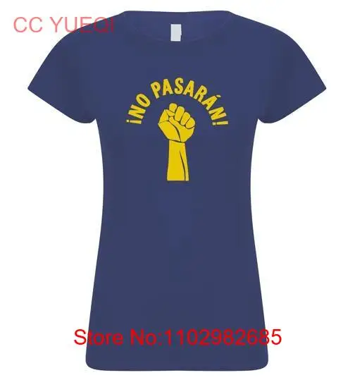 No Pasaran T Shirt Retro Apparel 046 Ladies Style 3 Colours long or short sleeves