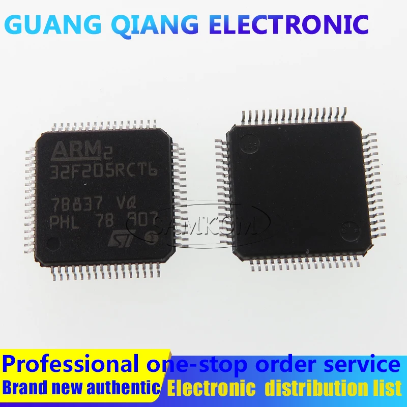 Микроконтроллер STM32F205RCT6 IC 32 бит КБ FLASH 64LQFP, 1 шт.