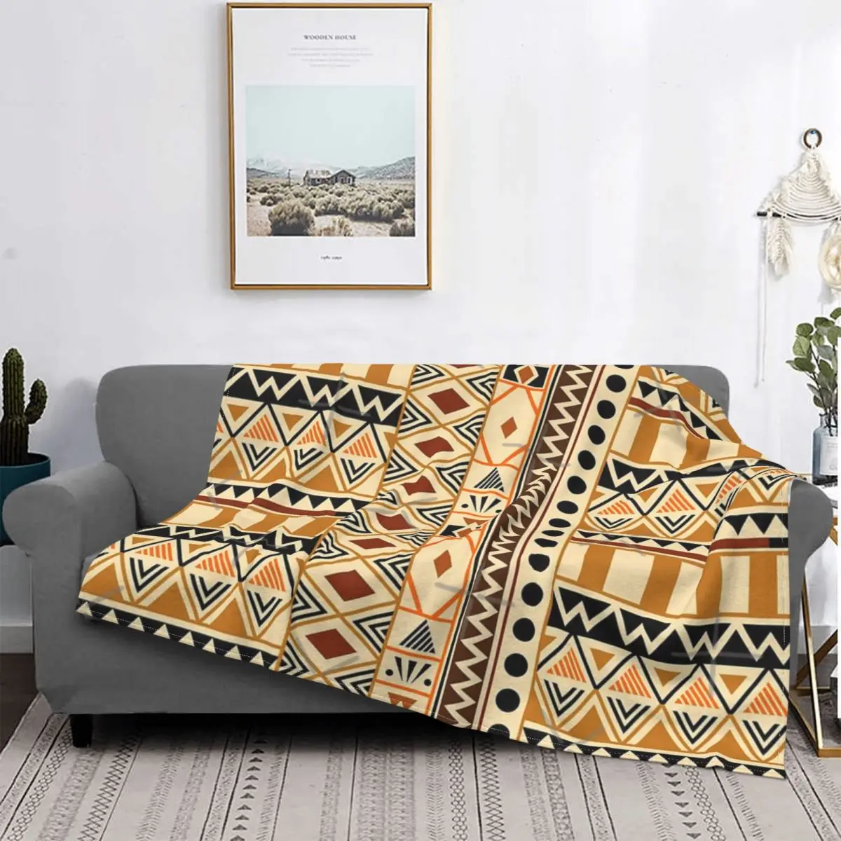 

Manta de patrón Tribal africano geométrico, colcha de cama a cuadros, mantas de muselina a cuadros, colcha de verano
