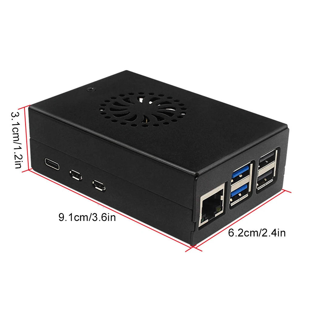 Корпус для Raspberry Pi 5 из алюминиевого сплава Пассивный охлаждающий корпус с
