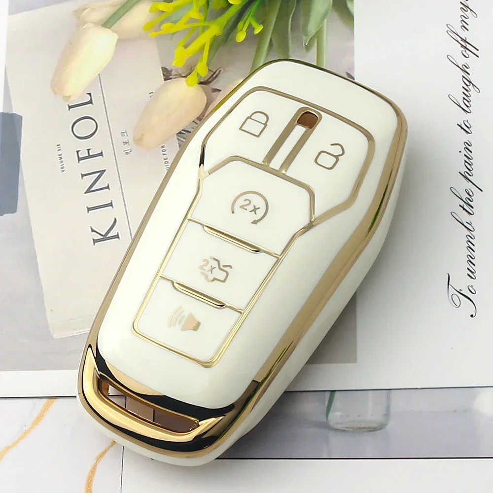 

KEYYOU Чехол для автомобильного ключа из ТПУ для Ford Figo 2017 Mondeo 5 Ecosport Fiesta Mk8 Everest Ranger Fusion Kuga Escort F150 Чехол для дистанционного ключа