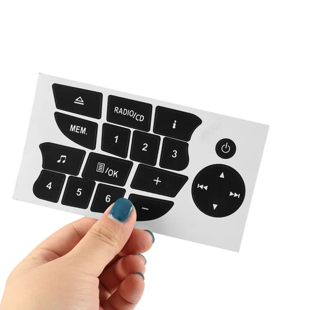 Car Tuning Button Repair Stickers CD Radio Audio Decals for Twingo Renault Clio and Megane 2009-2011 | Автомобили и мотоциклы