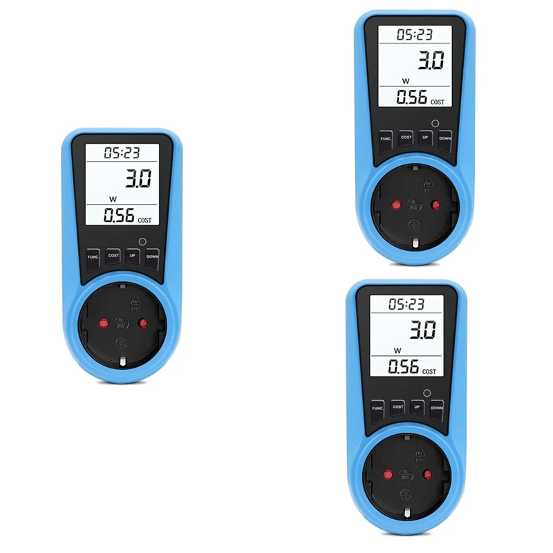 

Power Consumption Meter,Electricity Meter,Current Meter, Socket With LCD Screen,Overload Protection 3680W EU Plug