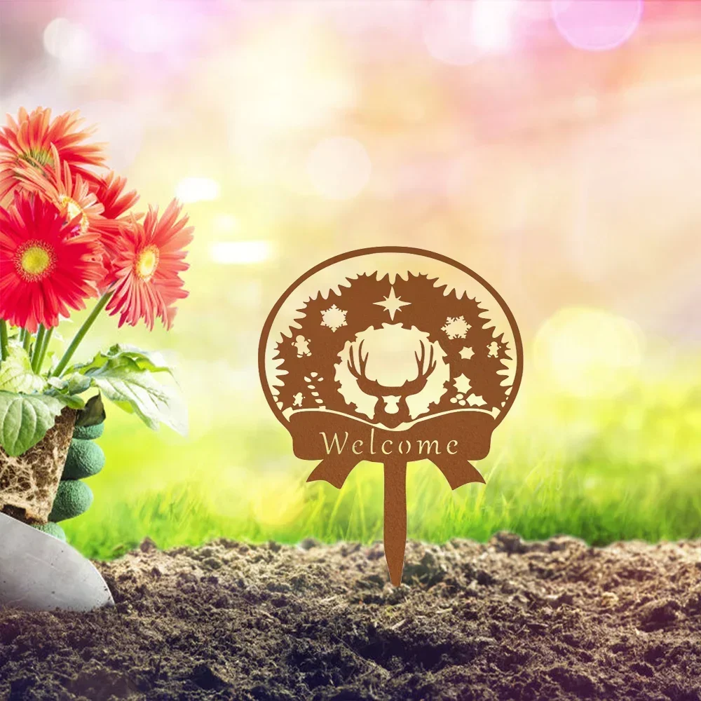 Великолепный металлический рождественский садовый знак 1 шт. — Majestic для