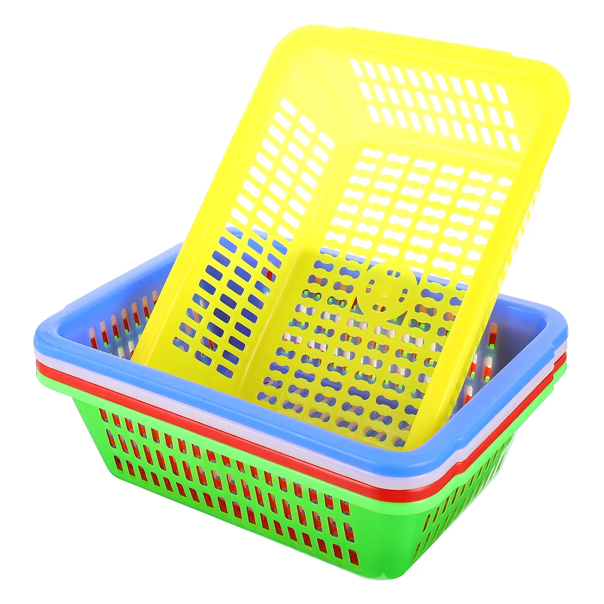 

5 Pcs Basket Thickened Drain Baskets Storage Containers Houhould Boxes Plastic Go Household Home Lightweight