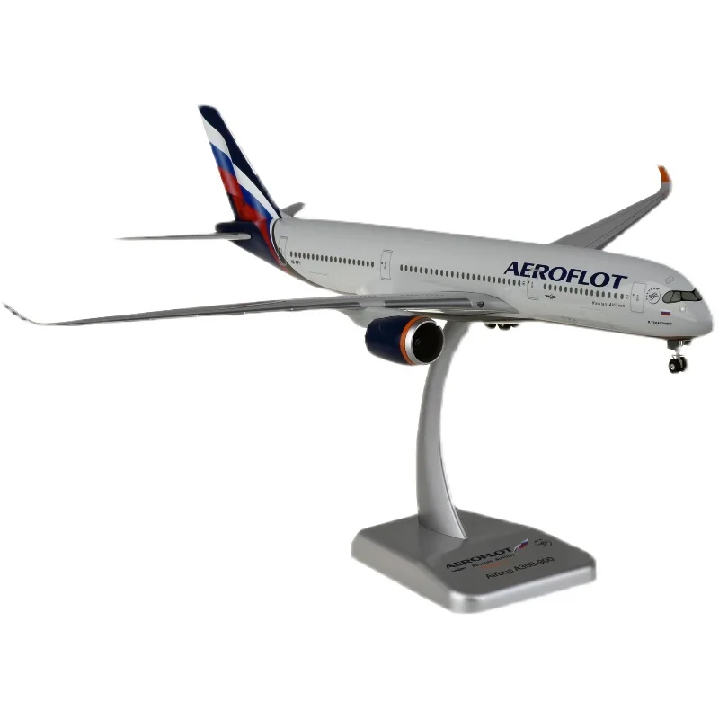

1:200 Scale A350-900 VQ-BFY Russia AFL001 Aeroflot airlines airplane aircraft plane ABS Plastic model with base landing gear toy