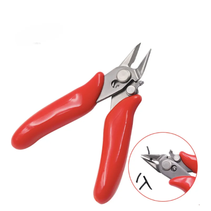 

Diagonal Pliers 3.5 Inch Mini Wire Cutter Small Soft Cutting Electronic Pliers Wires Insulating Rubber Handle Model Hand Tools