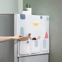 household refrigerator dust cover geometric floral waterproof and dustproof mini bag hanging bag refrigerator cover storage bags