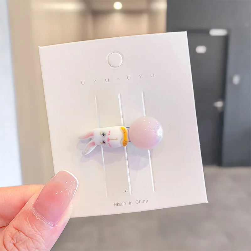 2022 заколка для волос с героями мультфильмов боковая карта Женская челка зажим