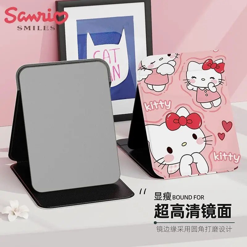 

Kawaii Sanrio Anime Hello Kitty Y2K Desktop Makeup Mirror Makeup Folding Mirror Portable Hd Desktop Vanity Mirror Girl Gift