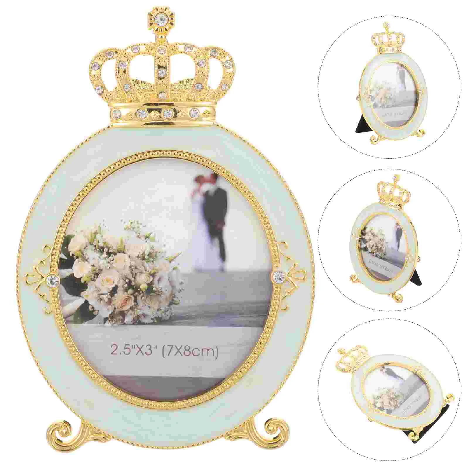 

Desk Photo Frame Picture Mini Decorations Desktop Resin Small Metal Vintage