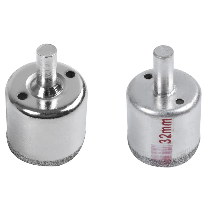 

2 Pcs Diamond Coated Glass Ceramic Hole Saw Cutter Tool, 35Mm & 32Mm