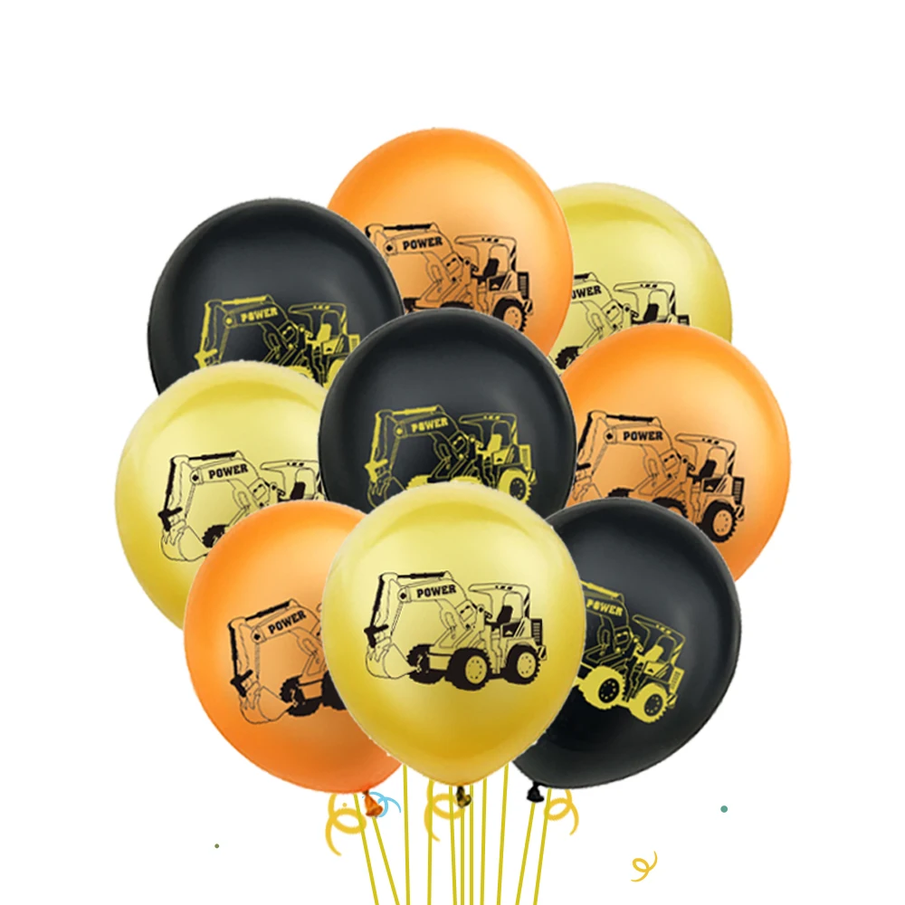 

New cartoon tractor excavator Party Napkins Cups Plate for kids Happy Birthday Party decorations disposable tableware Supplies