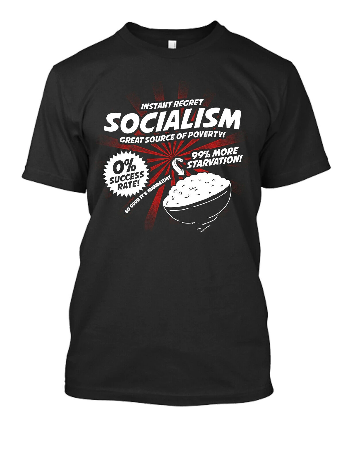 

Instant Regret Socialism New Men'S Shirt Capitalism Patriotism Political Liberal